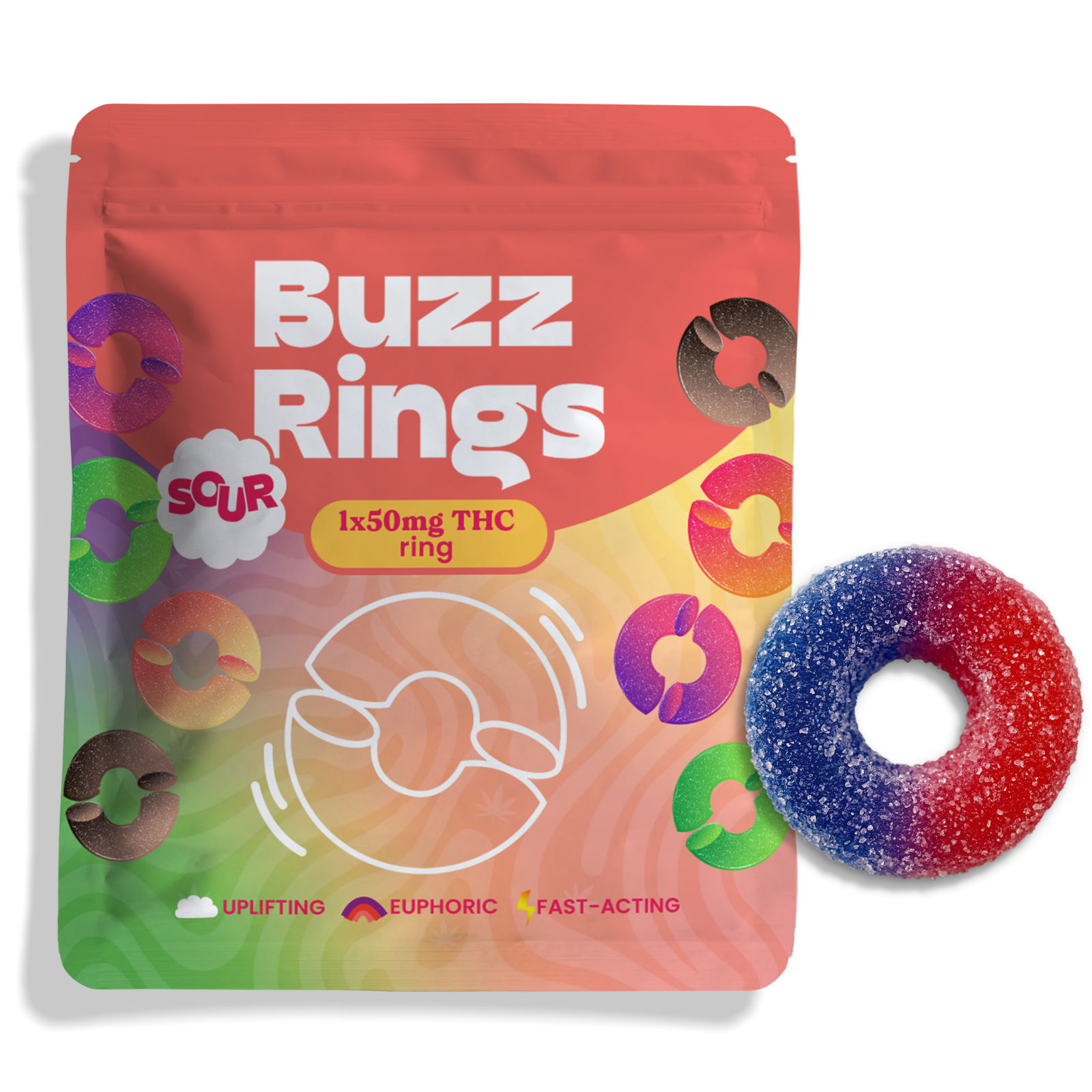 1x1 BuzzRings Sampler Berries Mockup