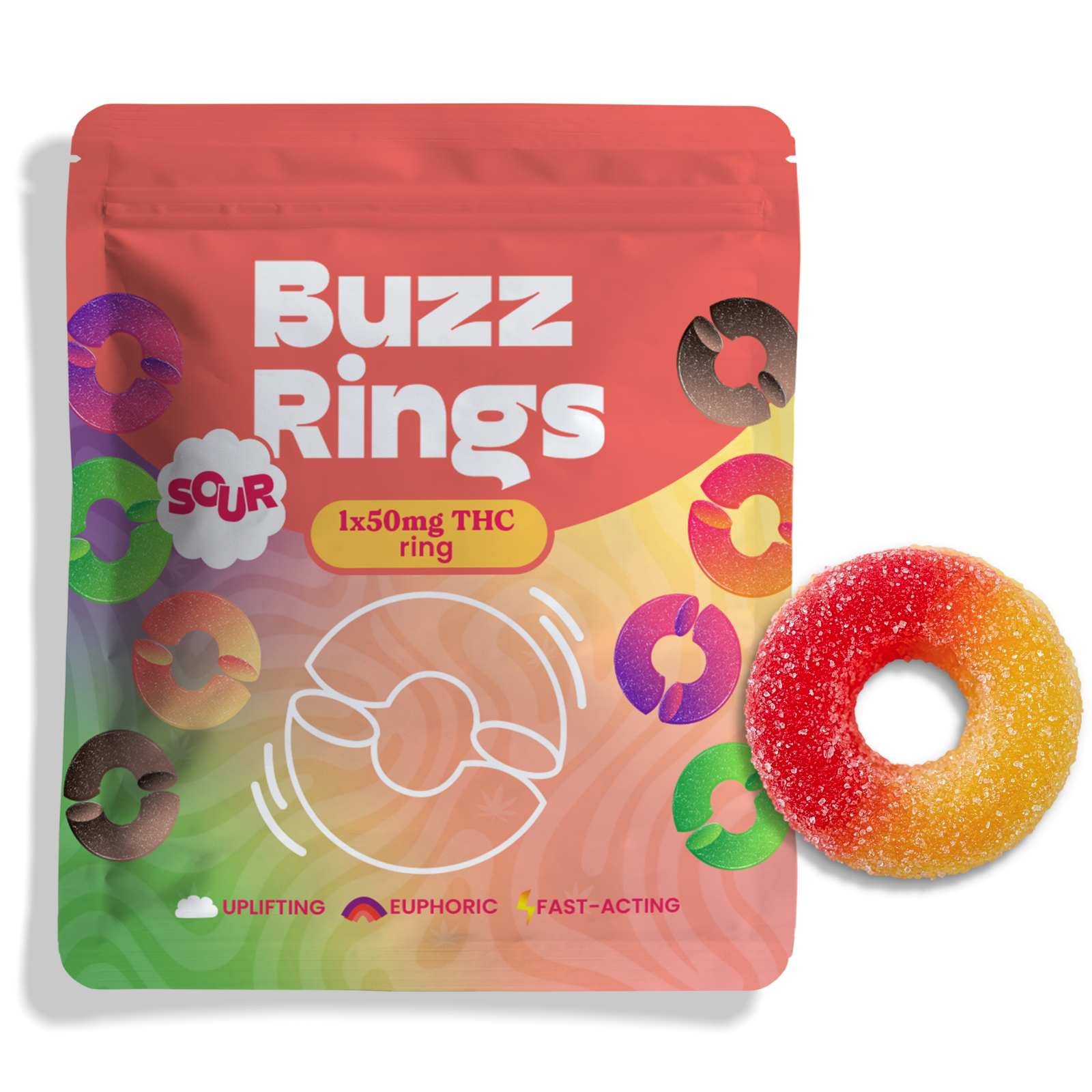 1x1 BuzzRings Sampler Peach Mockup